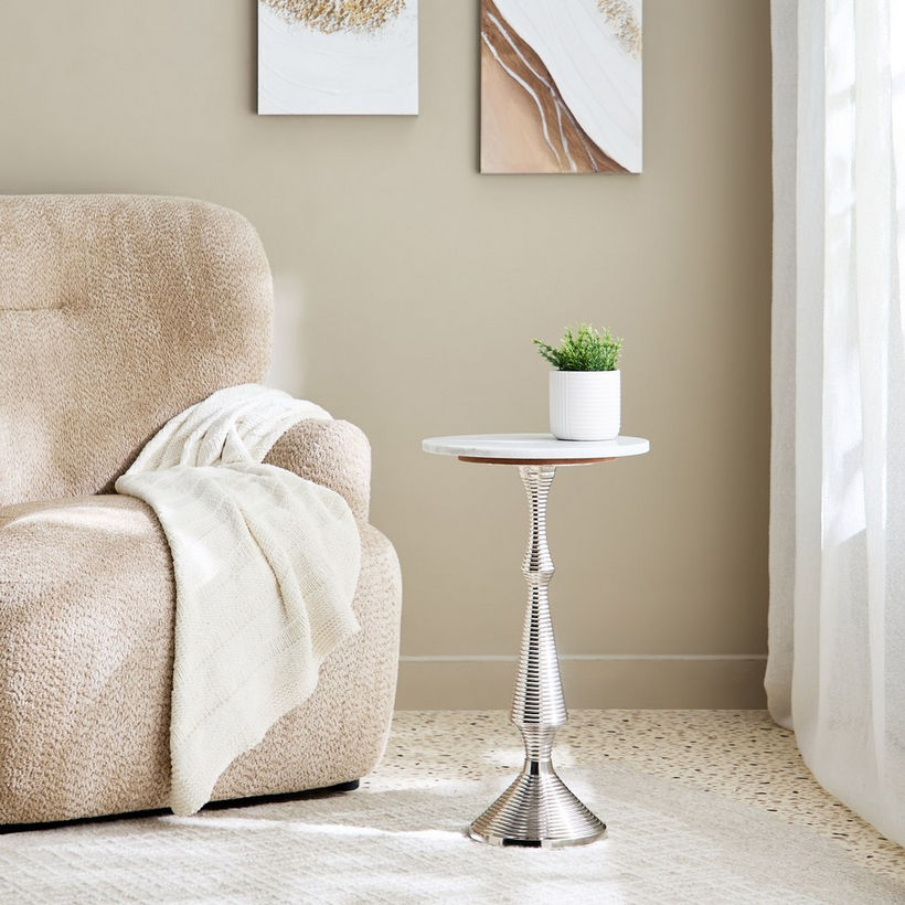 Cavon Hana Genuine Marble Top Accent Table - Image 5