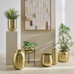 Avya Metal Hammered Floor Vase - 17x17x42 cm