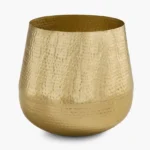 Avya Metal Hammered Conical Planter - 32x32x30 cm