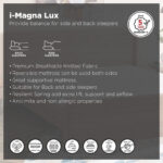 SleepEase iMagna Lux Nxt Knitted Fabric High Resilience Foam Bonnell Spring Mattress - 120x200x22 cm