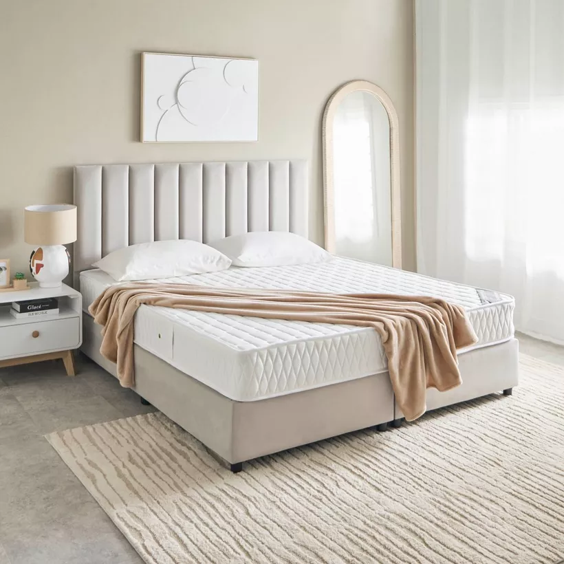 SleepEase iMagna Lux Nxt Knitted Fabric High Resilience Foam Bonnell Spring Mattress - 180x210x22 cm - Image 2