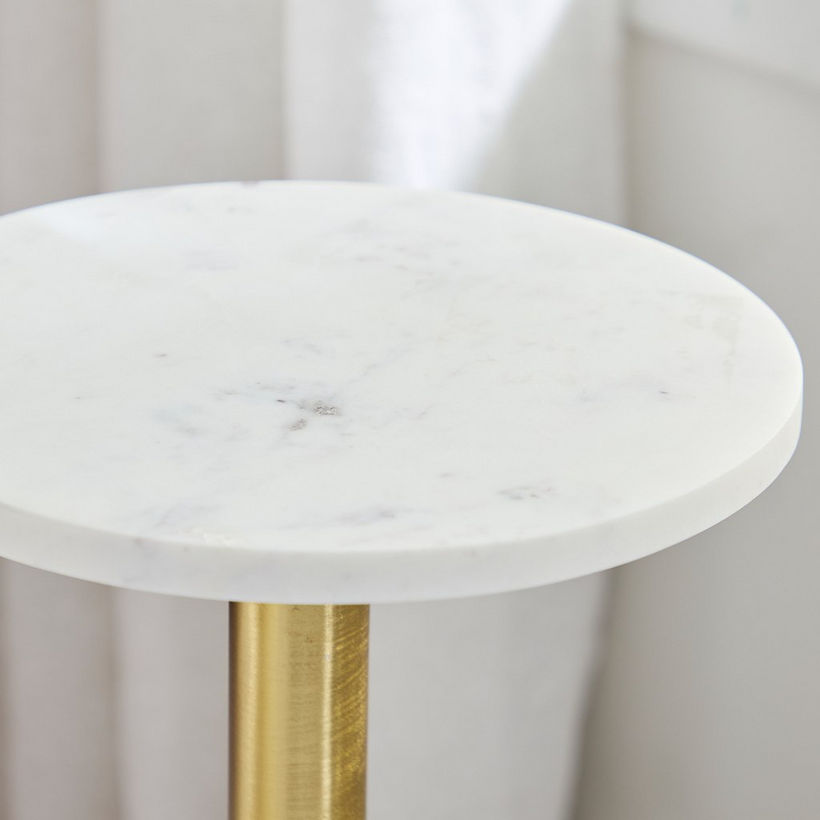 Cavon Kher Genuine Marble Top Accent Table - Image 4
