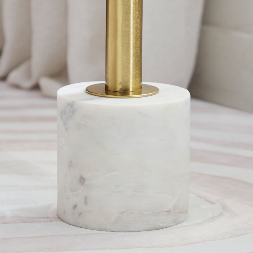 Cavon Kher Genuine Marble Top Accent Table - Image 5