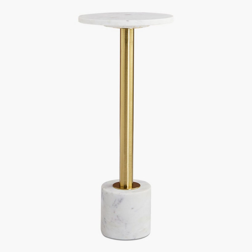 Cavon Kher Genuine Marble Top Accent Table - Image 7