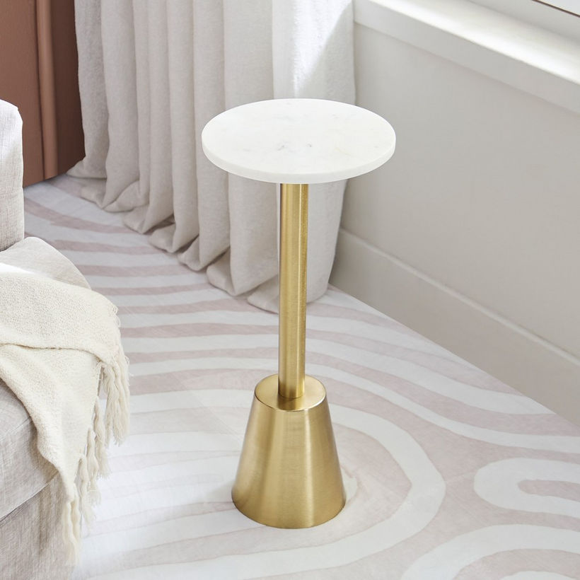 Cavon Joy Genuine Marble Top Accent Table - Image 3