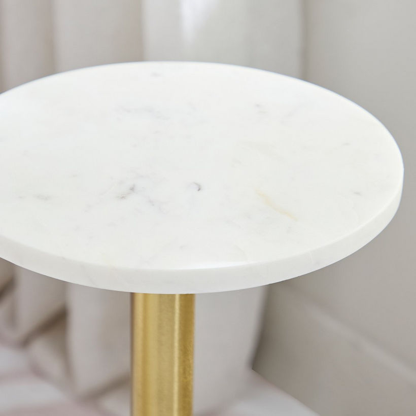 Cavon Joy Genuine Marble Top Accent Table - Image 4
