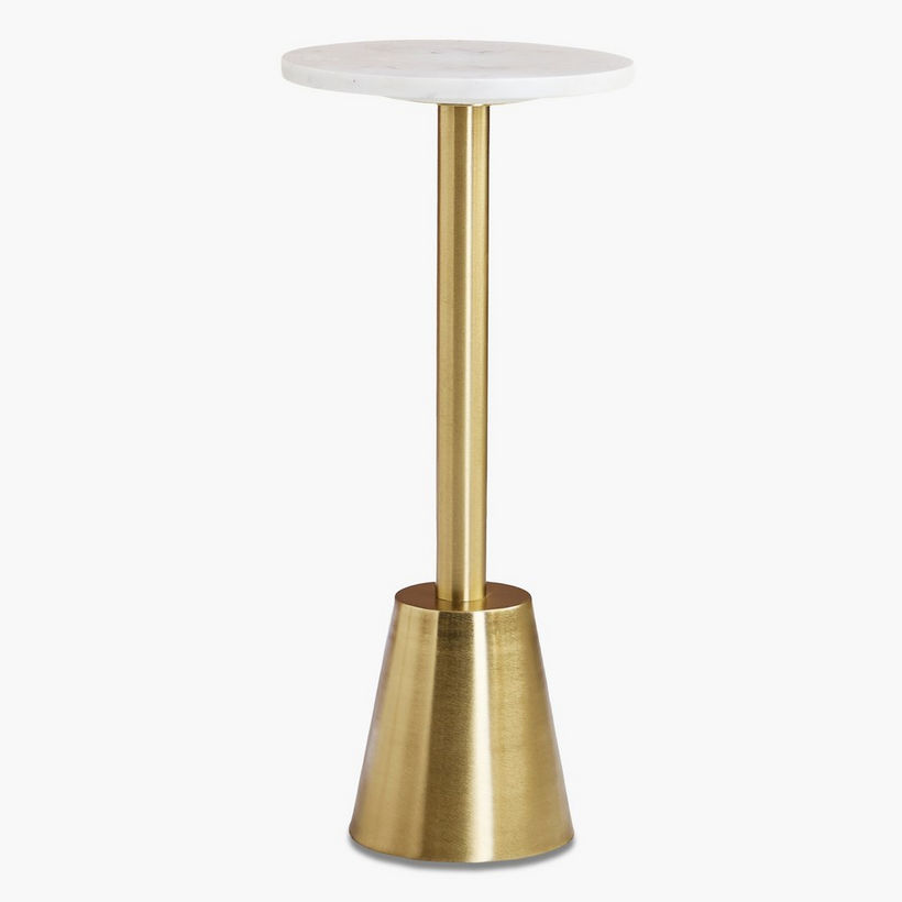 Cavon Joy Genuine Marble Top Accent Table - Image 7