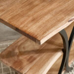Cavon Rusic Solid Wood 1.6 Meter Console Table and High TV Unit for TVs upto 65 inches