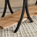 Cavon Rusic Solid Wood 1.6 Meter Console Table and High TV Unit for TVs upto 65 inches