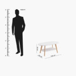Movo Elga Oval Coffee Table with Shelf