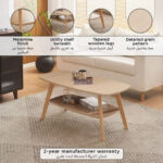 Movo Bondy Coffee Table with Shelf