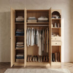 Movo Arcadia 3-Door Wardrobe with 2 Drawers and Storage Unit