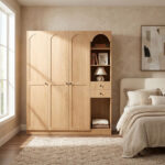 Movo Arcadia 3-Door Wardrobe with 2 Drawers and Storage Unit