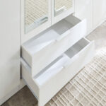 Liberty 6-Door High Gloss Wardrobe with 2 Drawers and Mirror