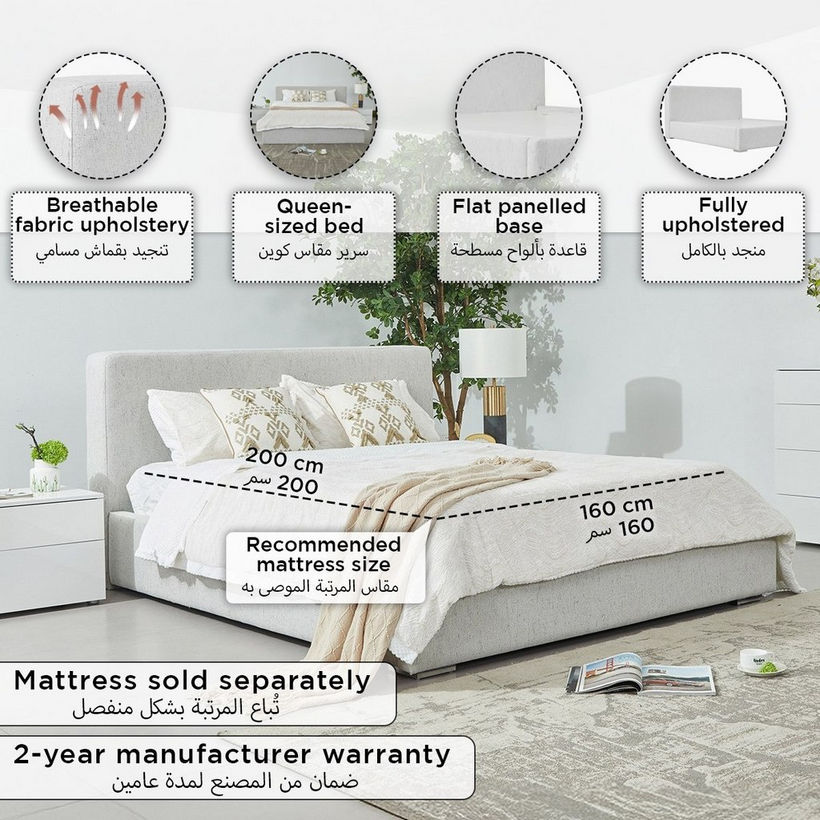 Liberty Upholstered Queen Bed - 160x200 cm - Image 2
