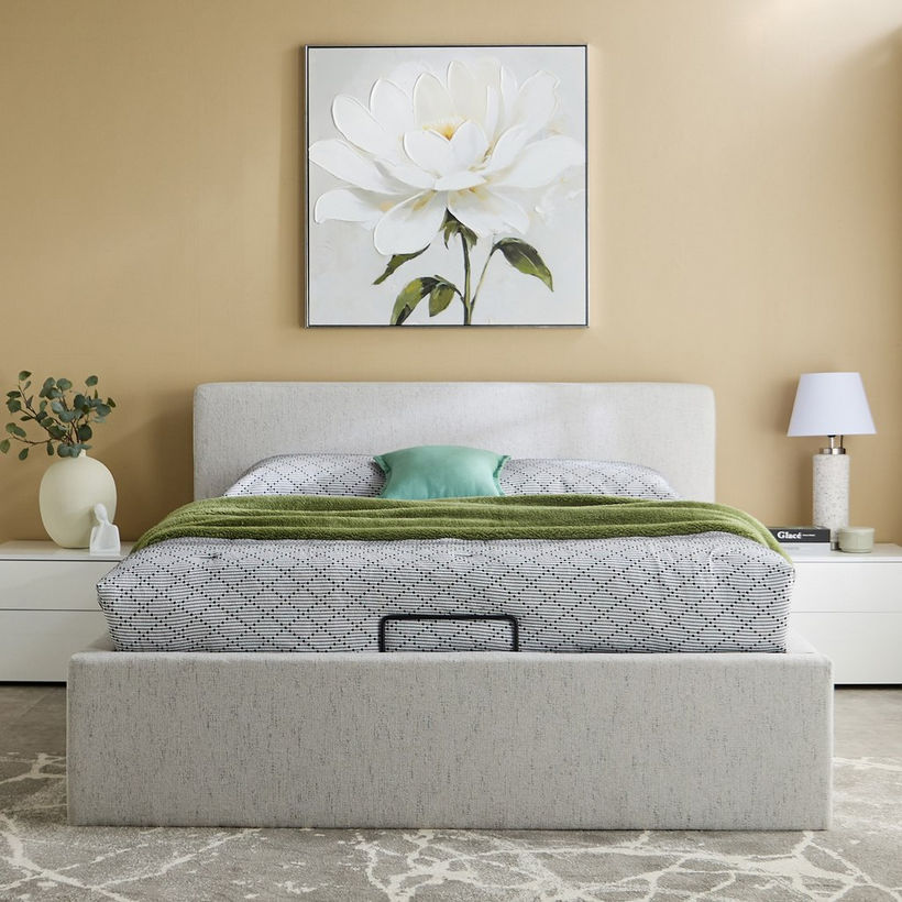 Liberty Upholstered Hydraulic Storage Queen Bed - 160x200 cm - Image 5