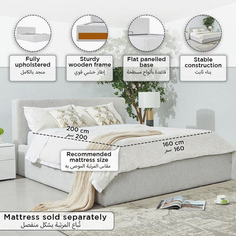 Liberty Upholstered Hydraulic Storage Queen Bed - 160x200 cm - Image 14