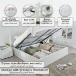 Liberty Upholstered Hydraulic Storage King Bed - 180x200 cm