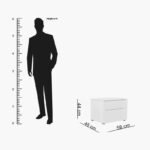 Liberty 2-Drawers High Gloss Nightstand