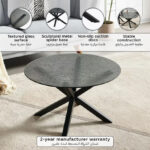 Waver Textured Glass Coffee Table