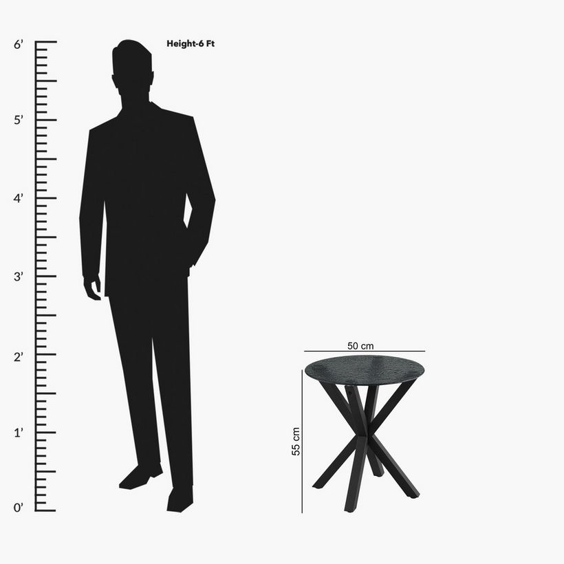 Waver Textured Glass End Table - Image 2
