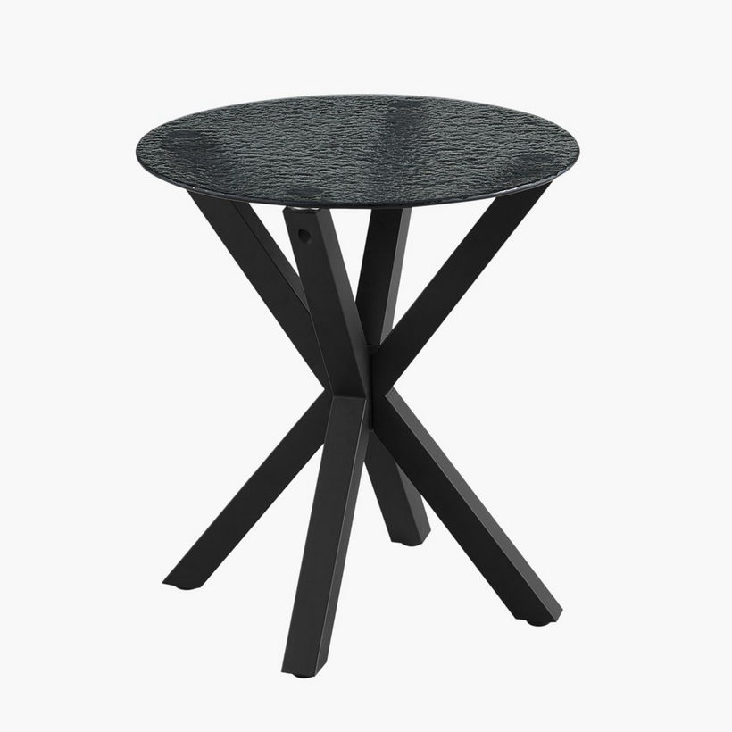 Waver Textured Glass End Table - Image 5