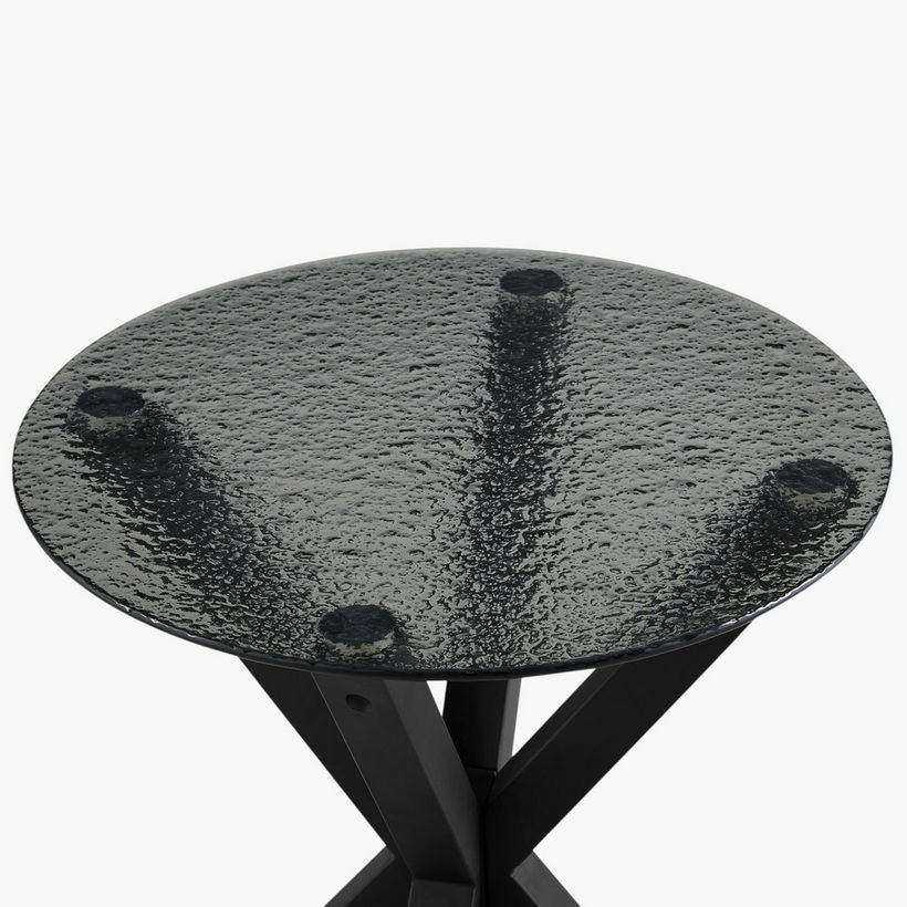 Waver Textured Glass End Table - Image 6