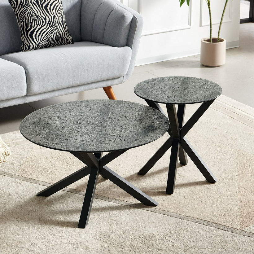 Waver Textured Glass End Table - Image 8