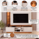 Marfil Wall Unit Up to 70-Inches with LED Light