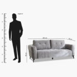 Europe 3-Seater Fabric Sofa