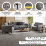 Europe 2-Seater Fabric Sofa