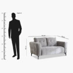 Europe 2-Seater Fabric Sofa