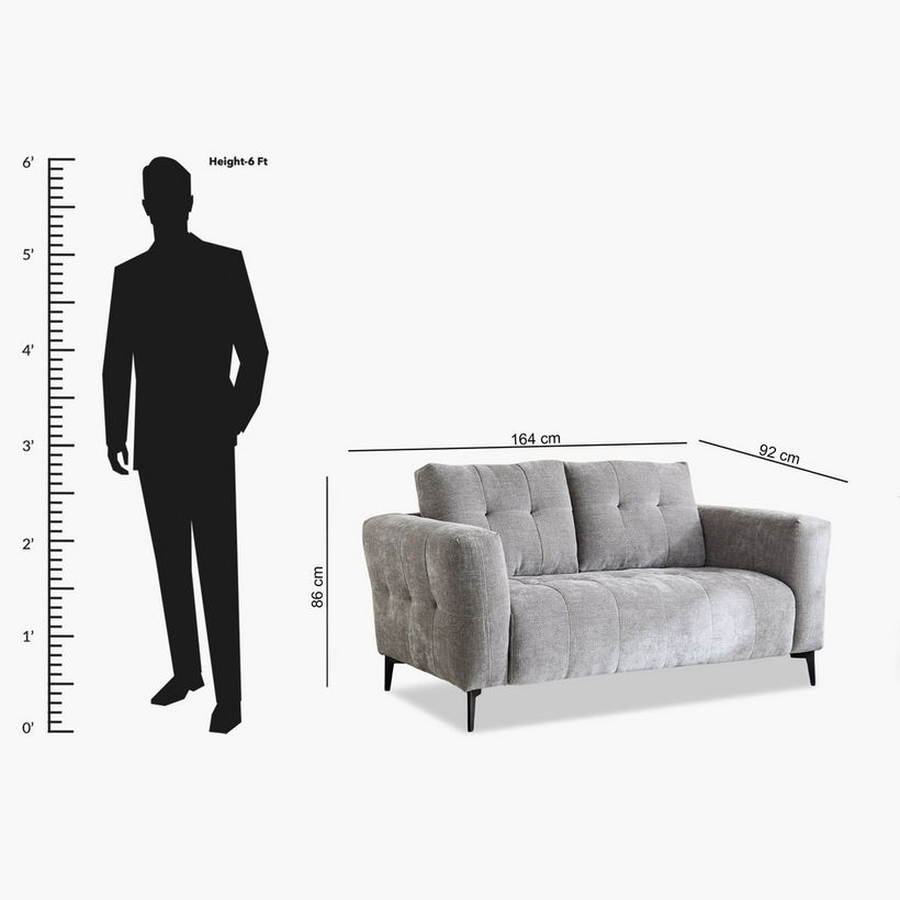 Europe 2-Seater Fabric Sofa - Image 11