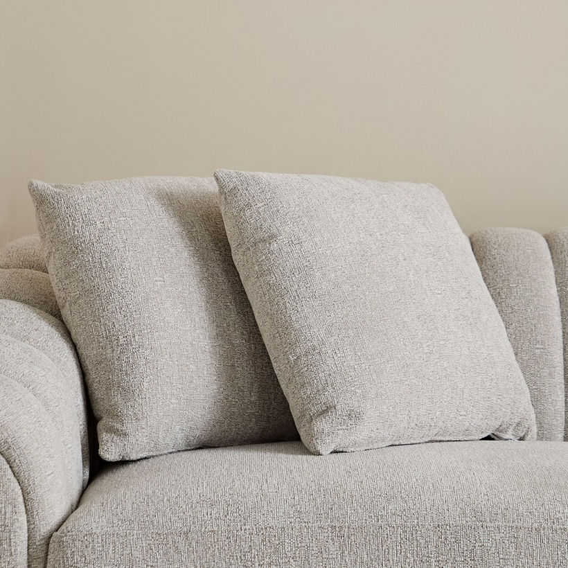 Zeta 3-Seater Fabric Sofa with 2 Cushions - Image 5