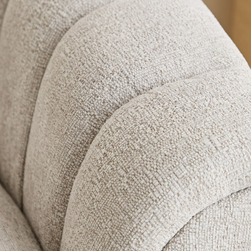 Zeta 3-Seater Fabric Sofa with 2 Cushions - Image 8