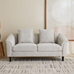 Zeta 2-Seater Fabric Sofa with 2 Cushions
