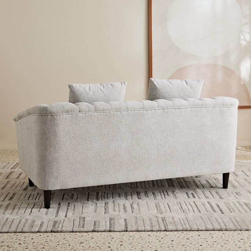 Zeta 2-Seater Fabric Sofa with 2 Cushions - Image 4