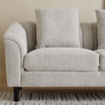 Zeta 2-Seater Fabric Sofa with 2 Cushions