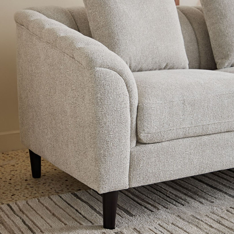 Zeta 2-Seater Fabric Sofa with 2 Cushions - Image 7