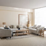 Zeta 2-Seater Fabric Sofa with 2 Cushions