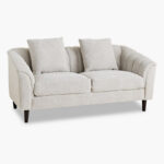 Zeta 2-Seater Fabric Sofa with 2 Cushions