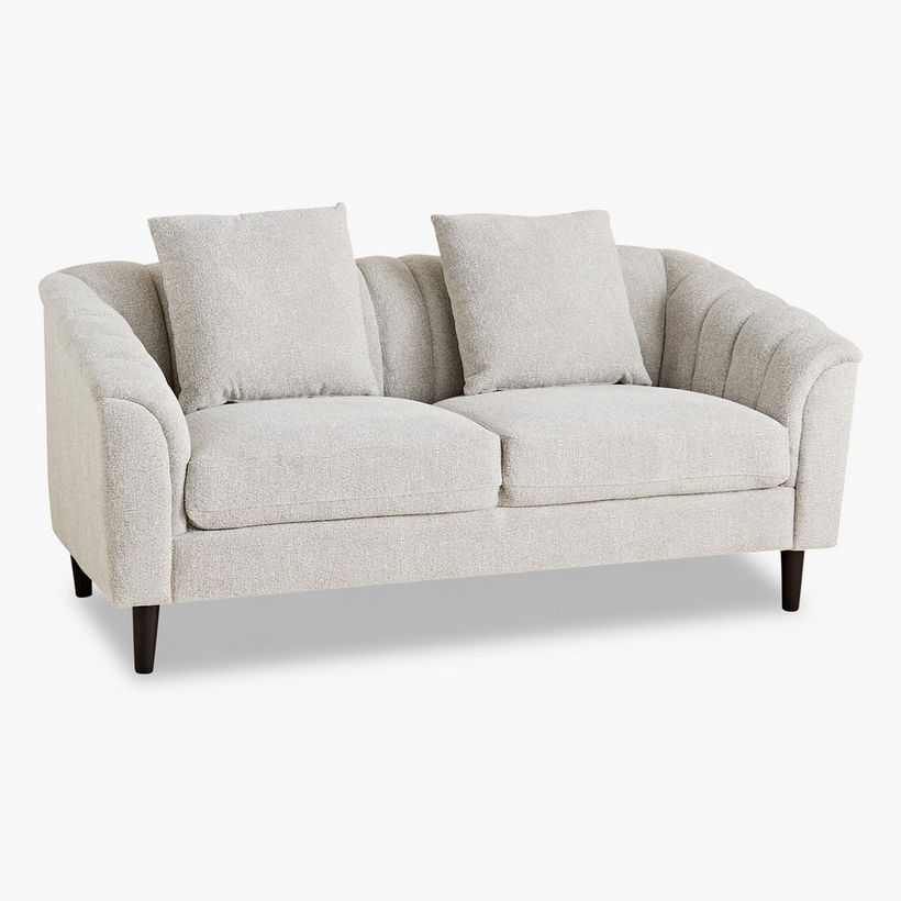 Zeta 2-Seater Fabric Sofa with 2 Cushions - Image 11