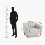 Zeta Fabric Armchair Sofa