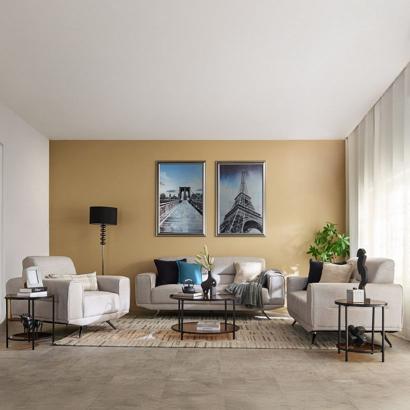 June 3-Seater Fabric Sofa - Image 9