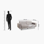 June 3-Seater Fabric Sofa