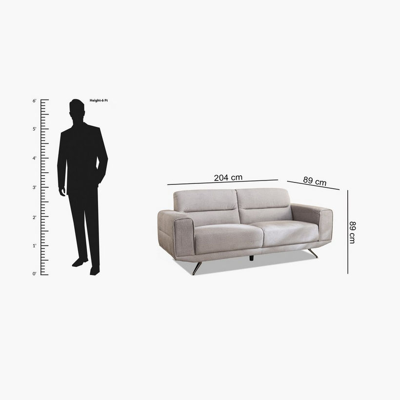 June 3-Seater Fabric Sofa - Image 11