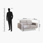 June 2-Seater Fabric Sofa