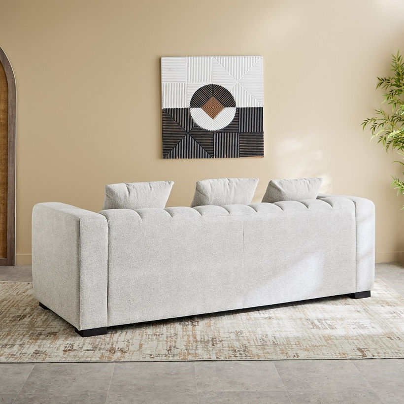 Meadow 3 Seater Fabric Sofa w/ 3 Cushions - Image 4