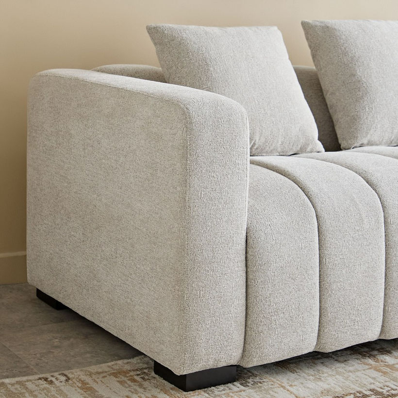 Meadow 3 Seater Fabric Sofa w/ 3 Cushions - Image 7