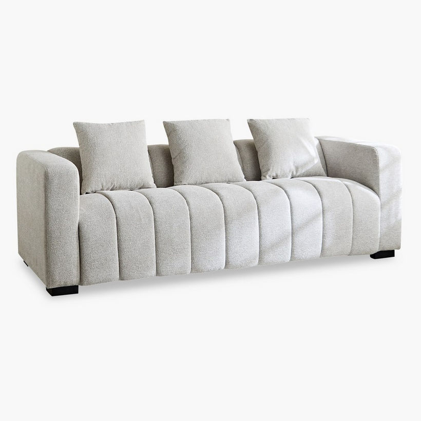 Meadow 3 Seater Fabric Sofa w/ 3 Cushions - Image 11